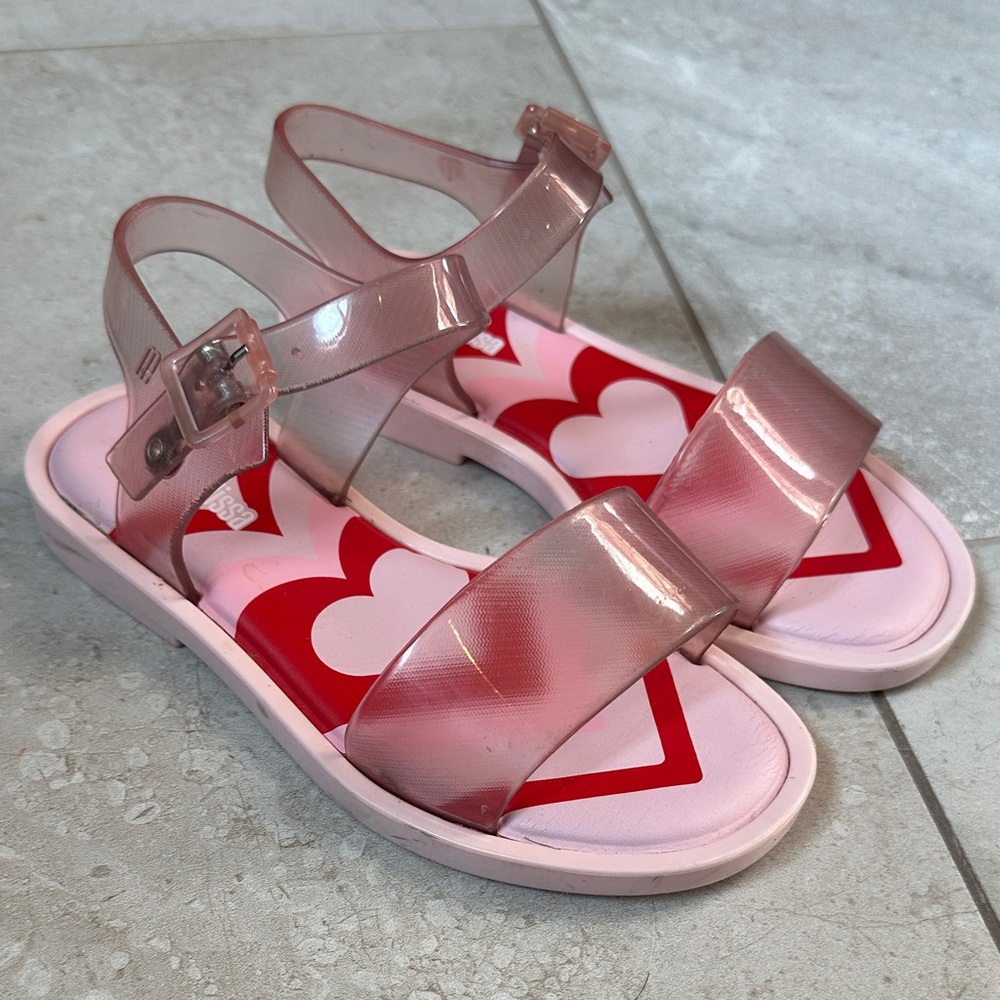 Pink Heart Kids Sandals